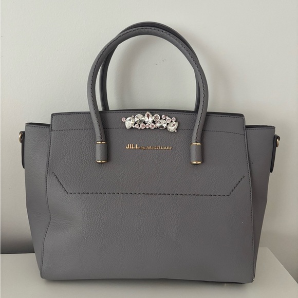 Jill by Jill Stuart NWT Bijou Royal Gray Handbag Japanese Imported Luxury 2 way - Picture 1 of 11
